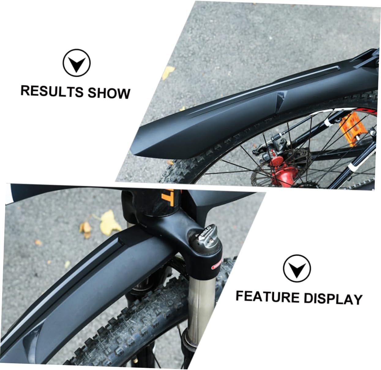 1Set Mudguard for Mountain Bikes Quick Release Front and Rear Bike Mud Guard Compatible with Bikes Easy to Install Durable