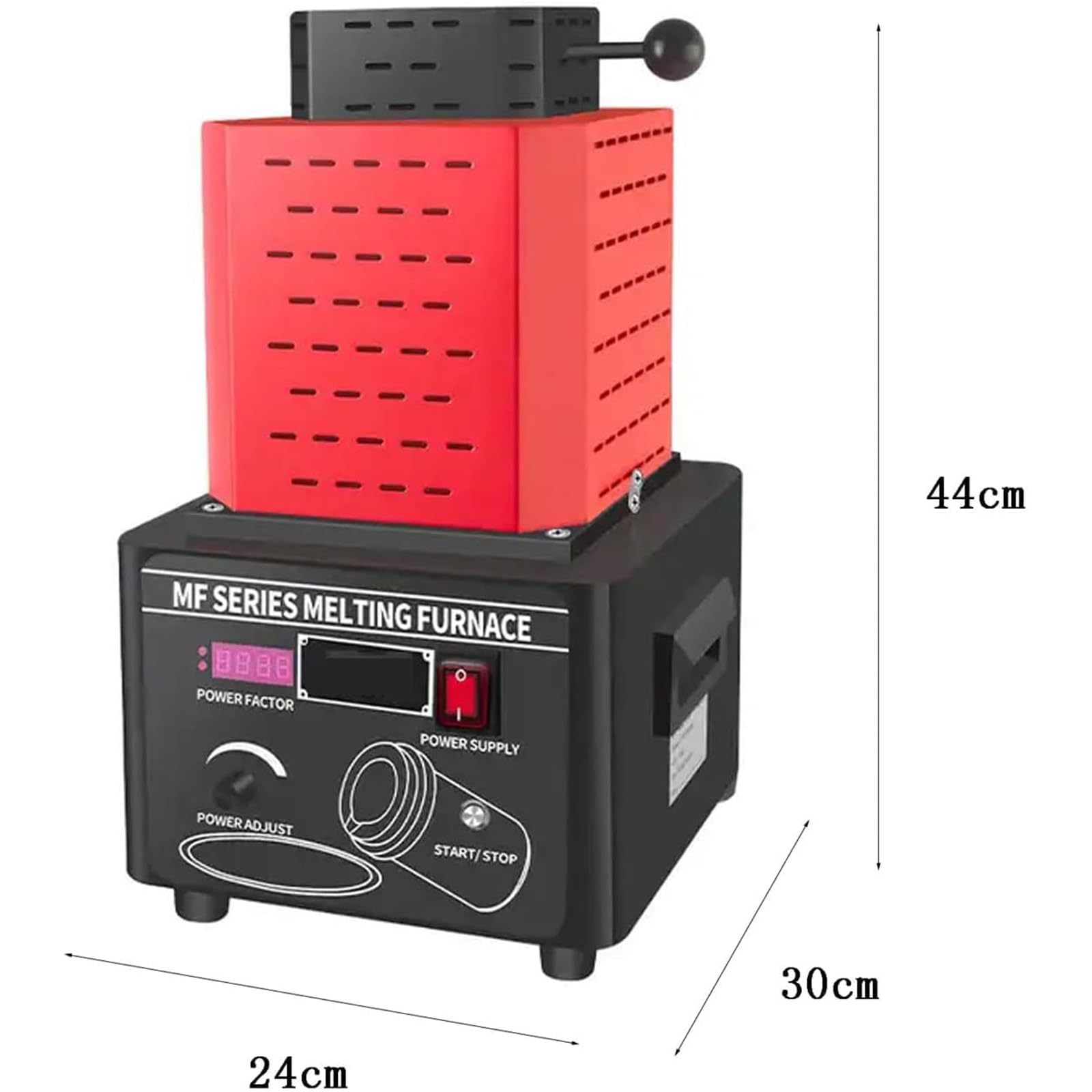 Four de Fusion électrique, 5000 W, 1600 ℃/2912 ℉, Four de Fusion numérique Automatique avec creuset en Graphite (3kg)
