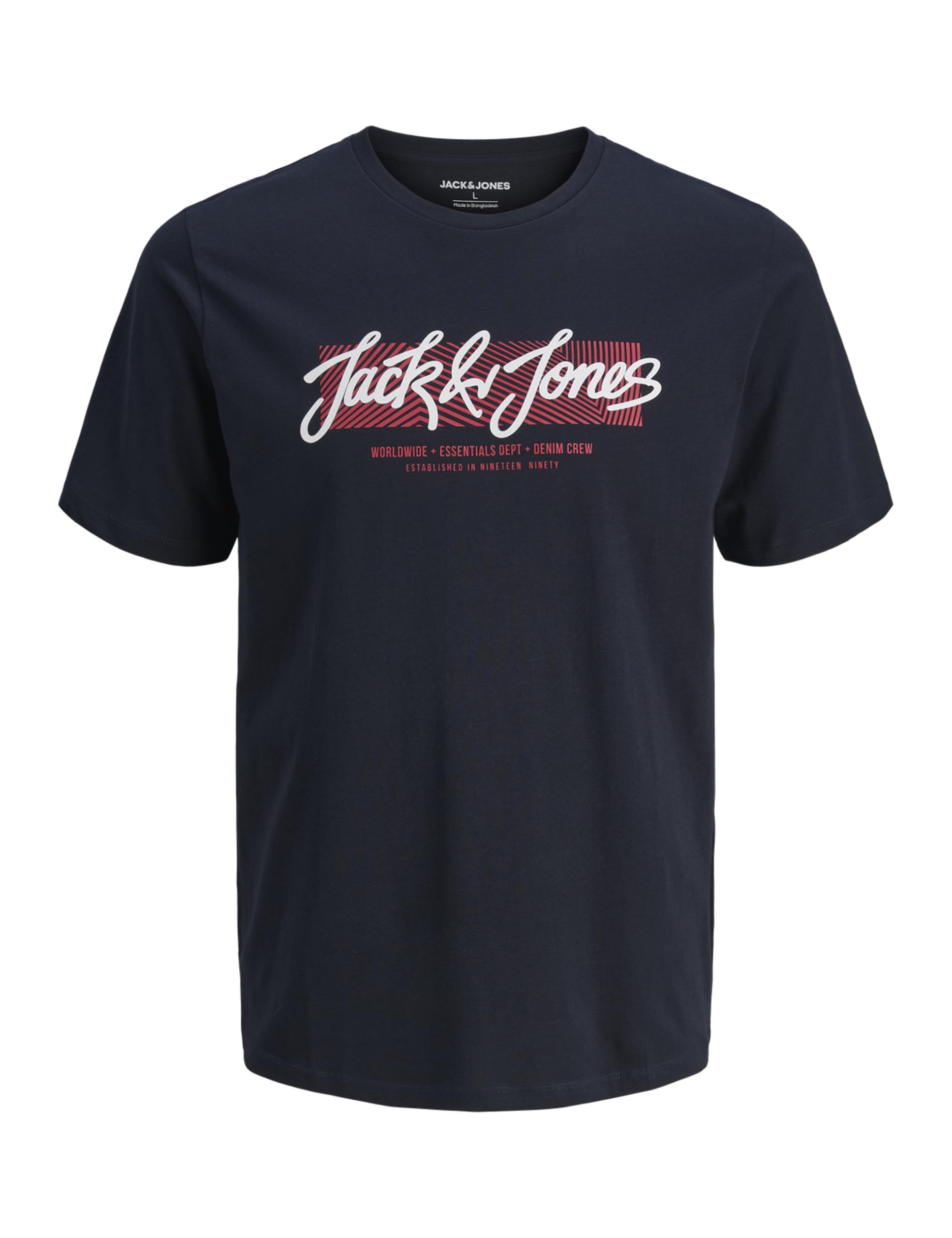 JACK & JONES Men's Jjurban Tee Ss Crew Neck Pls, Sky Captain, 5XL