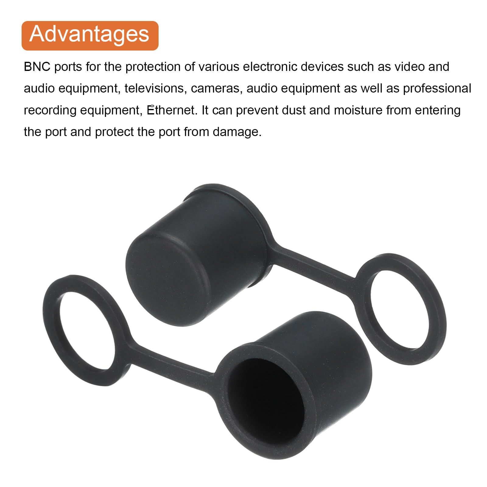 QUARKZMAN 30Pcs Tapones de Silicona para Cubrir y Proteger Puertos Bnc-B de Dispositivos de Video y Audio Redes de Internet Conector Macho Bnc Negro