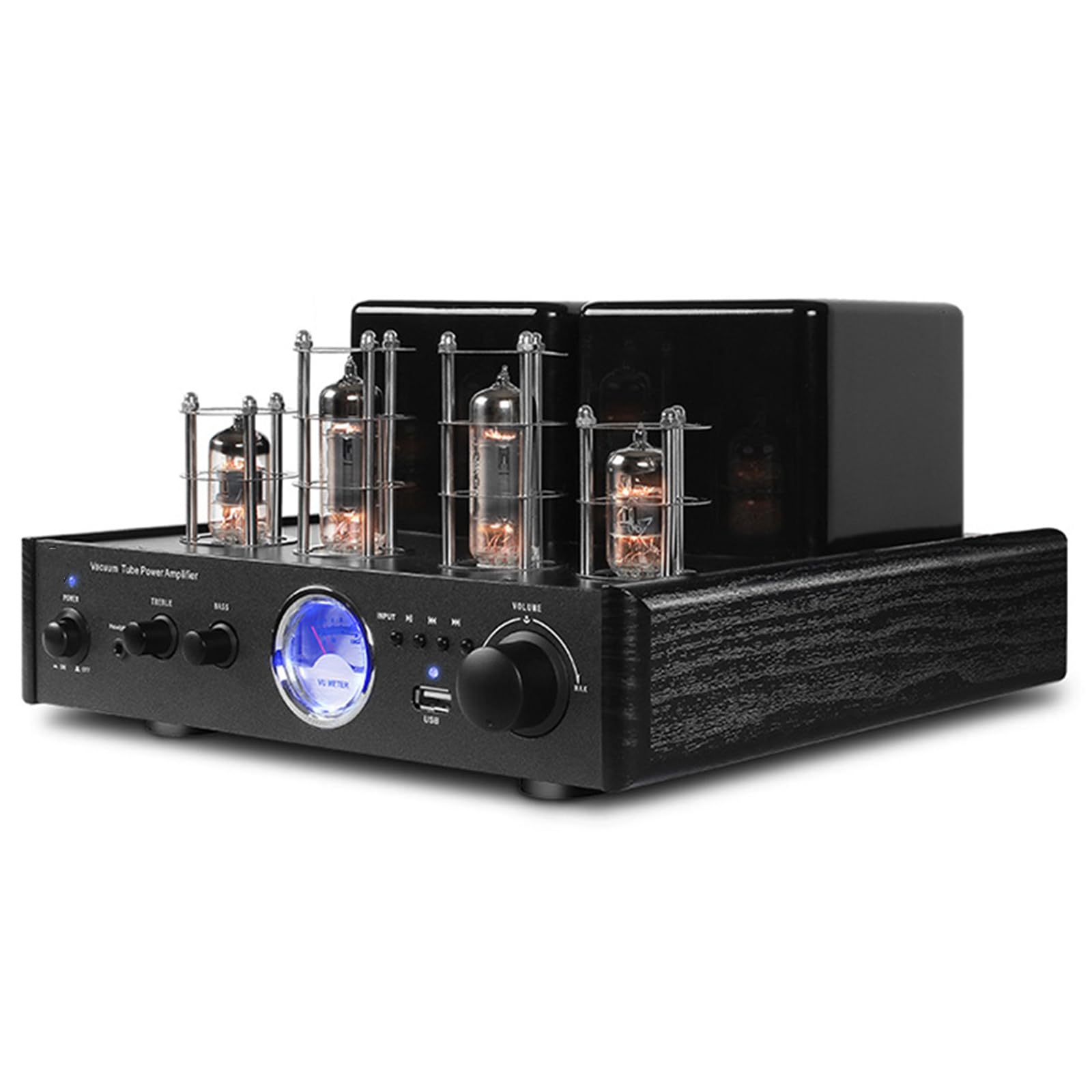 Stereofoniczny hybrydowy wzmacniacz lampowy, wzmacniacz audio, domowy odkurzacz stereo na biurko, z 4 lampami próżniowymi, do kina domowego