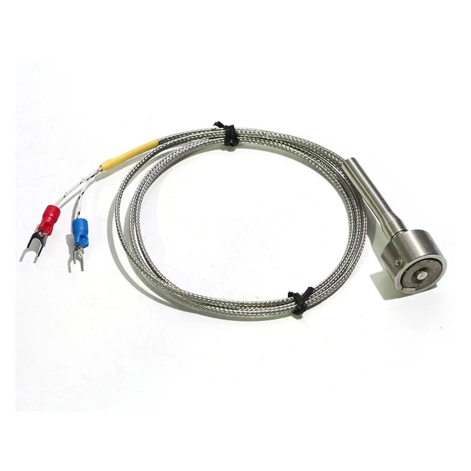 Wasserdichte geerdete Thermoelementsonde vom Typ K, 1PC U-förmige Schnittstelle K-Typ starkes magnetisches Adsorptionsthermoelement 0-350 Grad mit abgeschirmtem Edelstahldraht(Cable Length 1m)