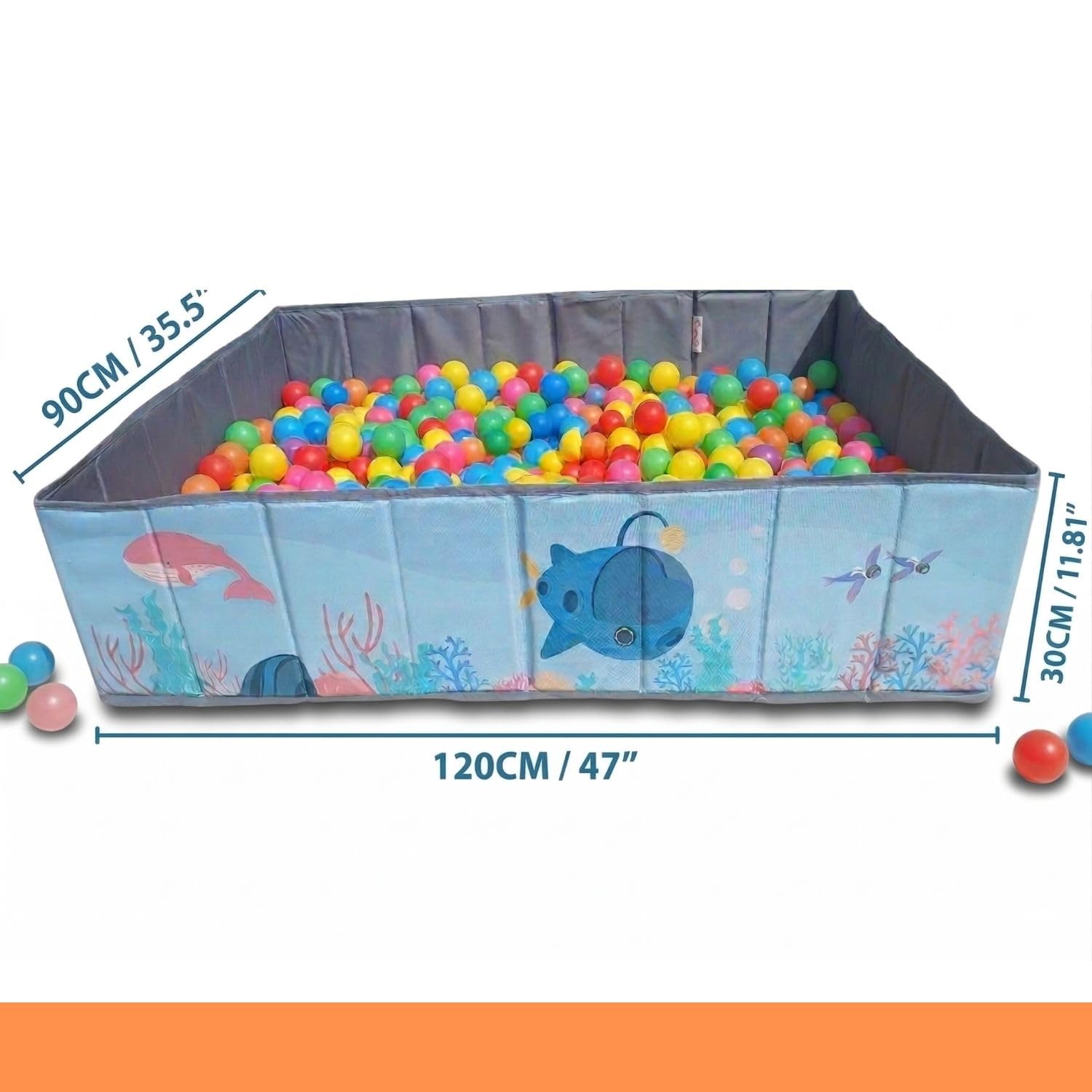 Piscina de Bolas para niños- Parque Infantil- Piscina de Pelotas para Bebés- Plegable y Portátil- Cubo Juguetes- (Bolas no Incluidas).
