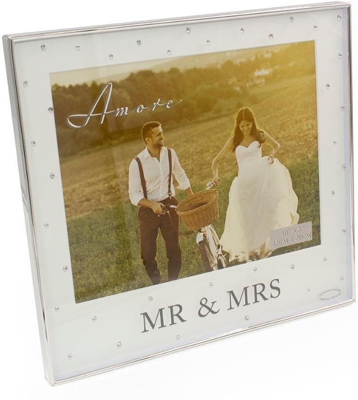 Wedding Day Photo Frame Large Picture Silver Plated Gift Box 8 x 10