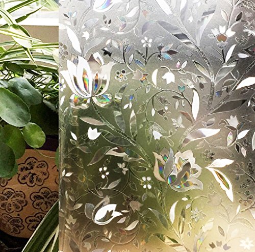 3D Motivo Floreale resuable No Adesivi Vuoto Vetro...