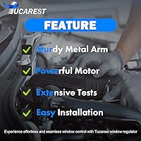 Vista 7 de TUCAREST 741-691 Elevalunas eléctrico delantero derecho con conjunto de motor apto para 04-07 Bu-ick Rainier /02-09 Chevy Trailblazer, G-M-C Envoy
