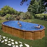  Piscina dream pool amazonia imitacion madera 7,30x3,75x1,32m KITPROV7388W