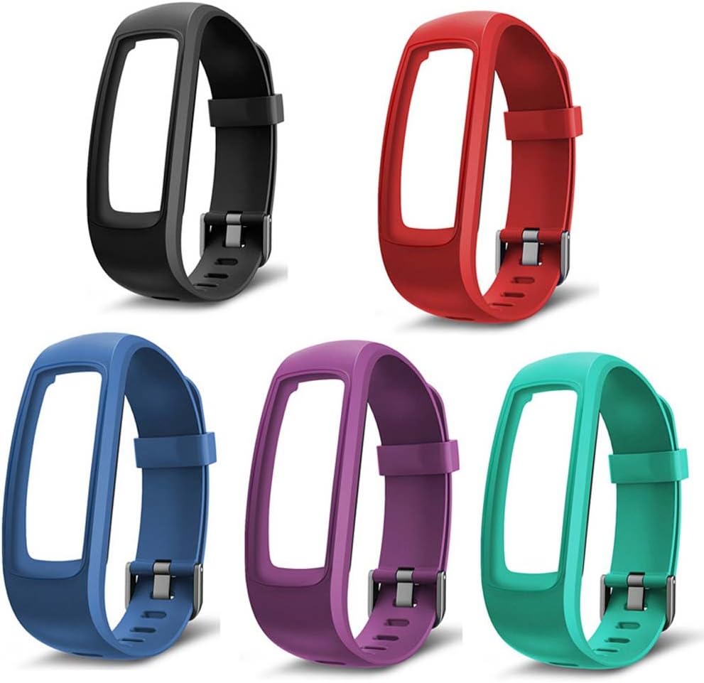 BKID Fitness Tracker Monitor Replacement Strap Wristband, Silicone Watch Band Strap with Frame Case for ID107 Plus Smart Watch