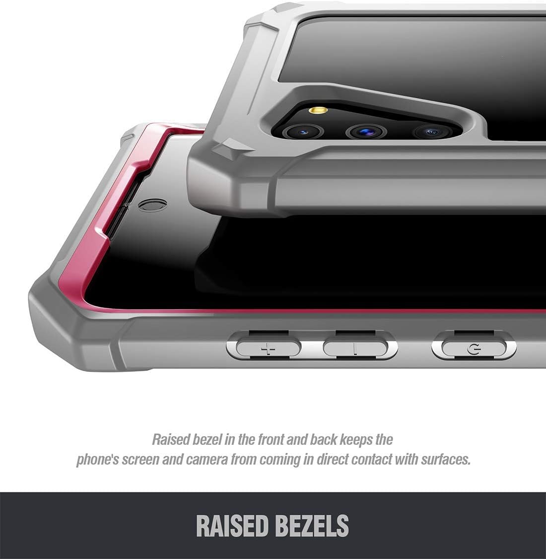 Flаѕh Dеаlѕ - 80% оƒƒ Galaxy Note 10 Rugged Clear Case, Poetic Full-Body Hybrid Bumper Cover, Support Wireless Charging, Without Built-in-Screen Protector, Guardian Series, Case for Samsung Galaxy Note 10, Pink