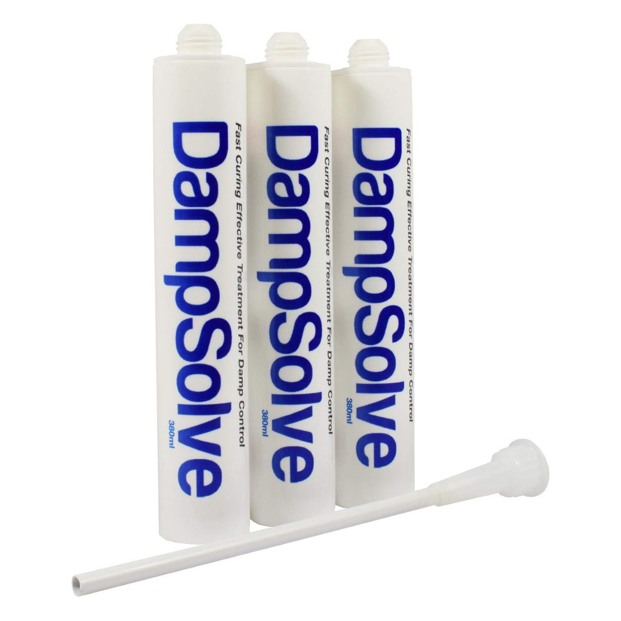 3 X 380ml DAMPSOLVE Damp PROOFING Cream DPC Course Injection Treatment