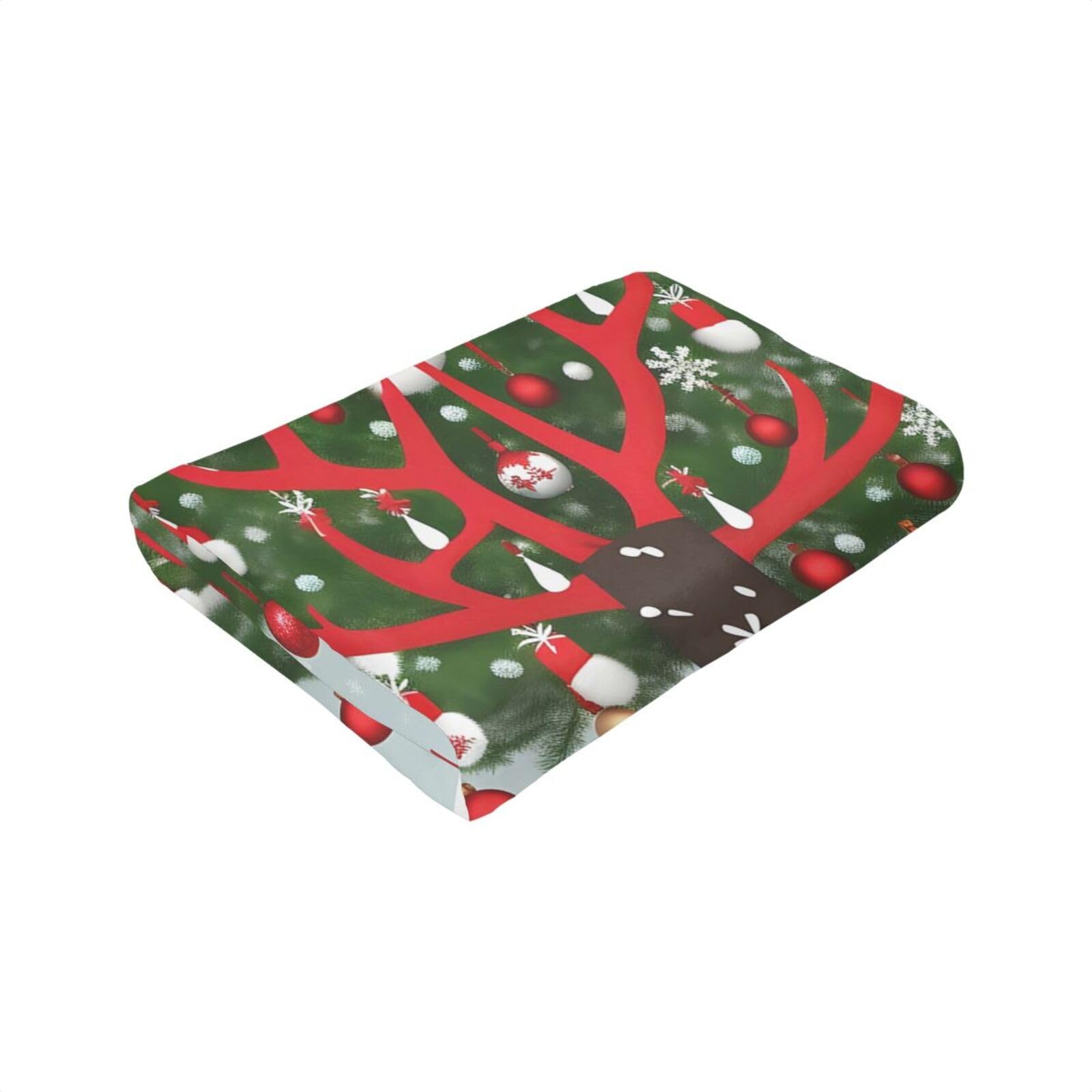 Coperta natalizia in pile di flanella ultra morbida, perfetta per letto, divano, campeggio, serate fredde e viaggi