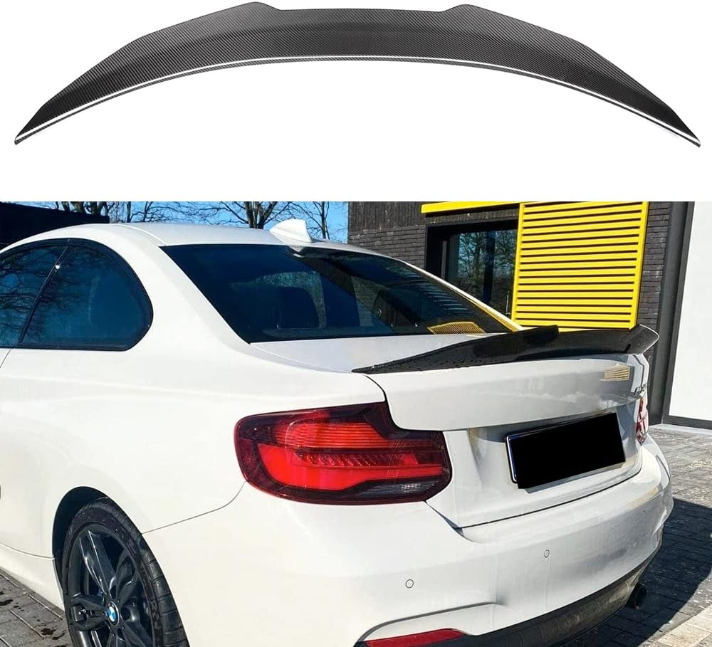 Mosion Auto for 2014-2020 BMW 2 Series F22 M235i M240i F87 M2 Carbon Fiber Rear Spoiler Boot Wing PSM Style