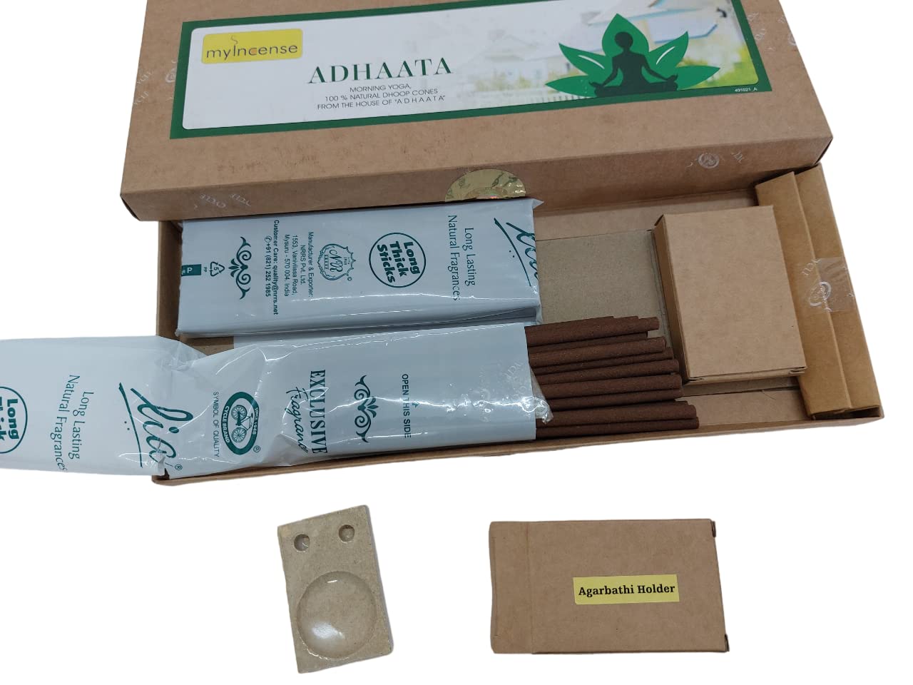Varillas de incienso, incienso Dhoop 100% natural sin bambú sin carbón Agarbatti, (50 varillas) de 15,24 cm