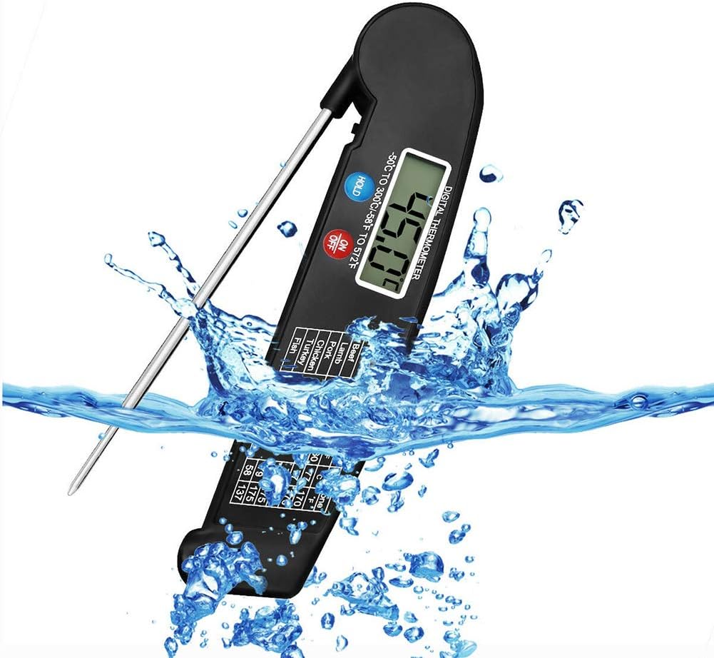 review newshijieCOb Digital Meat Probe Thermometer Temperature Meter for Food Cooking Kitchen BBQ Grilling Black