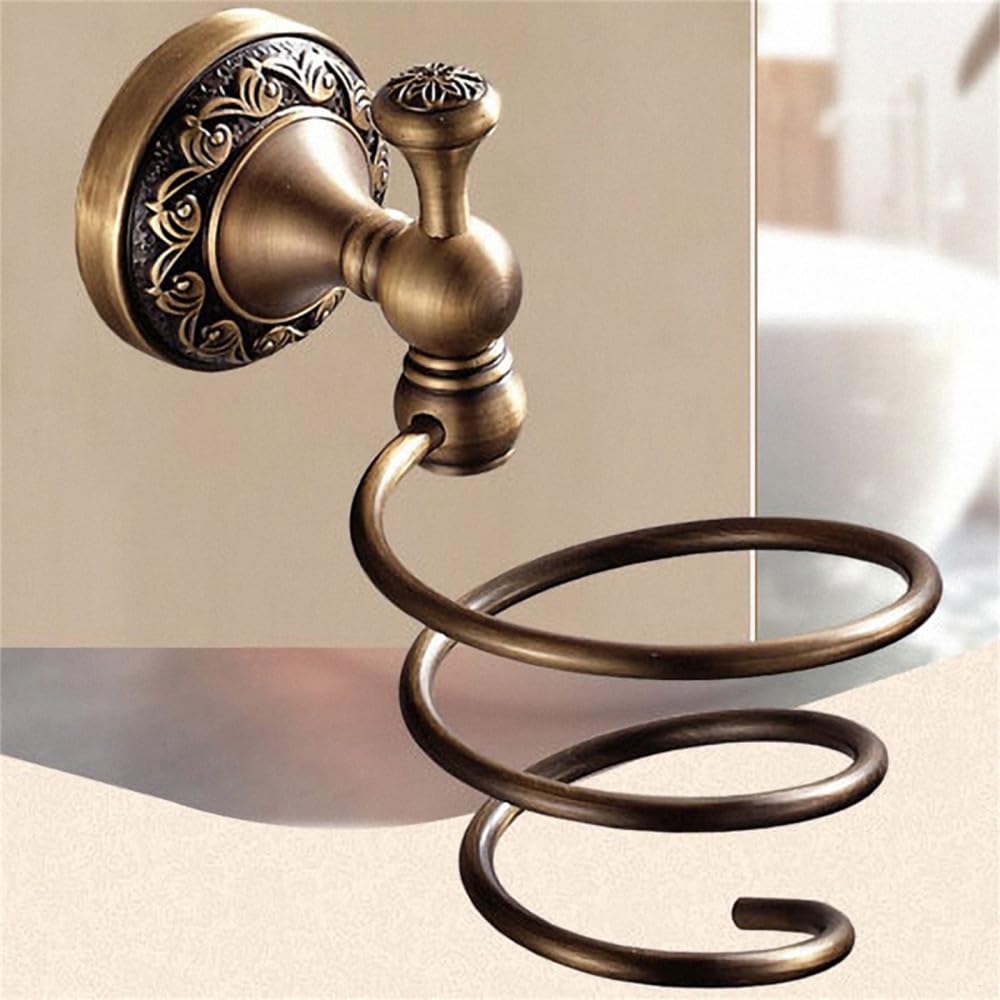 Robinet rétro et accessoires de salle de bain en laiton patiné antique