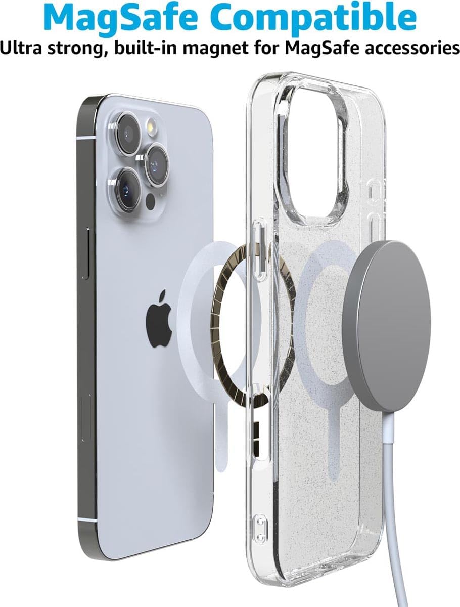 Casely iPhone 16 Pro Max Case | Clear Skies | Clear Shimmer | Compatible with MagSafe | Classic Ultra Slim Design - Image 5