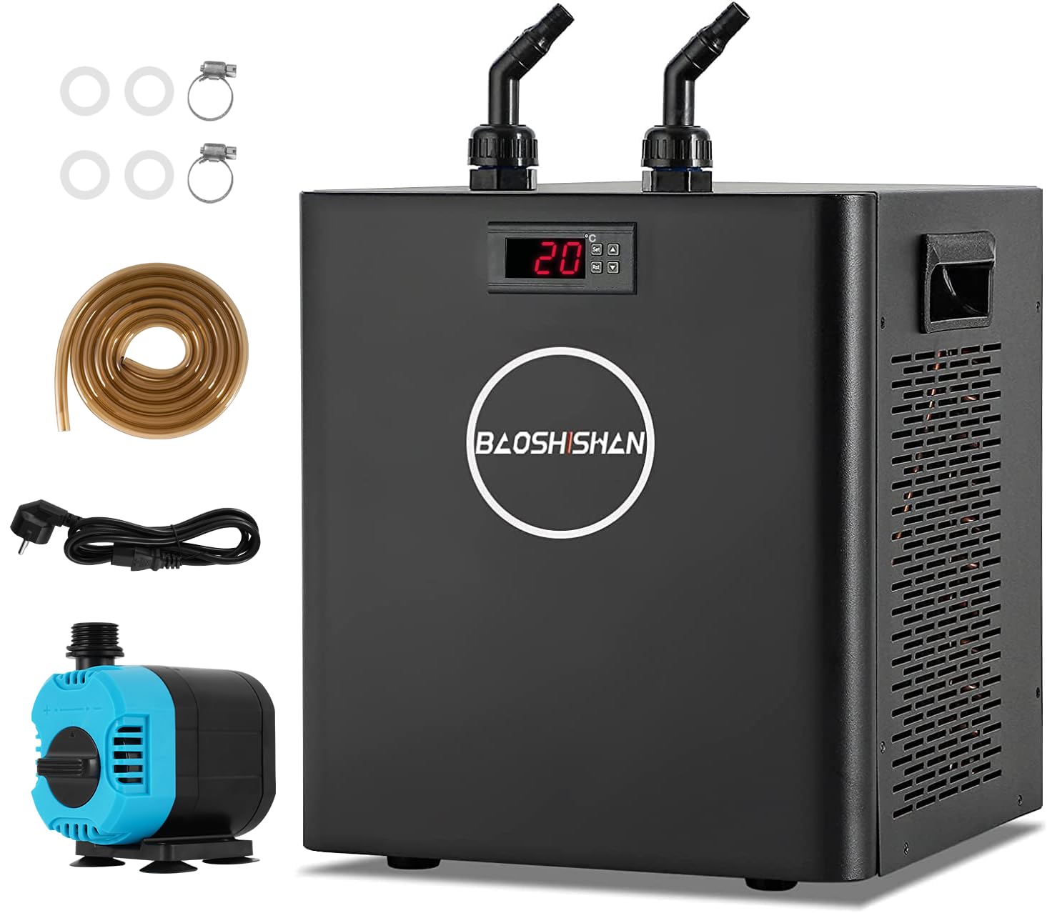 BAOSHISHAN Enfriador para acuarios Enfriador de Agua para peceras, 300 litros para acuarios de Agua Dulce/Salada