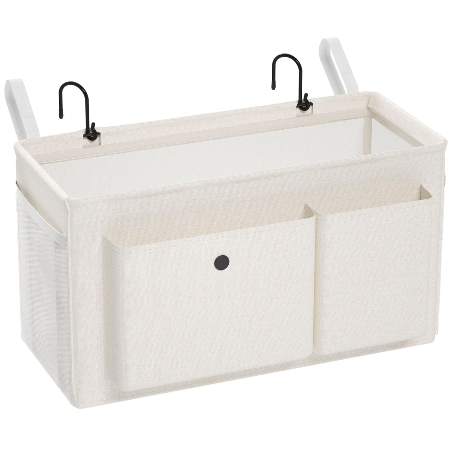 Edudif Bedside Caddy Bedside Organizer with Fixed Straps & Water Bottle Holder, Bunk Bed Caddy ideal for Home, Dorm, Hospital, Crib, Versatile Bedside