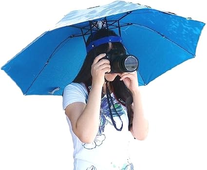 Head umbrella hat with fan Clearance