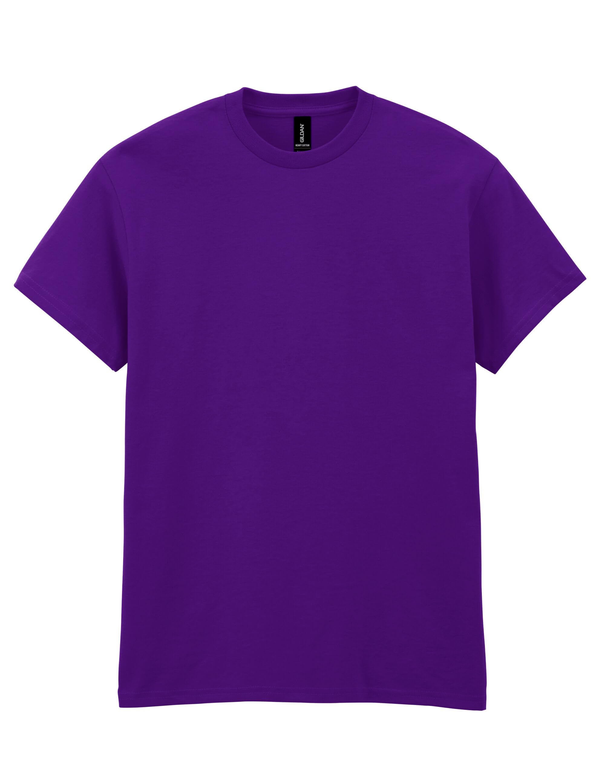 Gildan Unisex Purple Heavy Cotton Adult T-Shirt, Xl