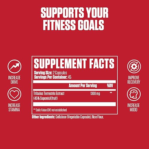 Miniatura 2 de Tribulus Pure Extra Strength  Suplemento #1 de Tribulus Terrestris para hombres para aumentar la fuerza, mejor resistencia, desarrollar músculo y