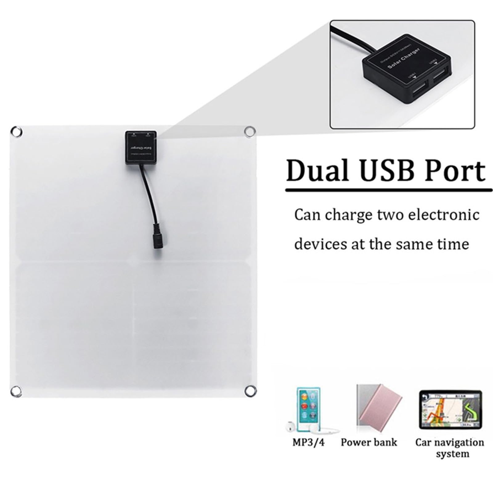 Pannello Solare Flessibile 20w Nero con Controller 20a