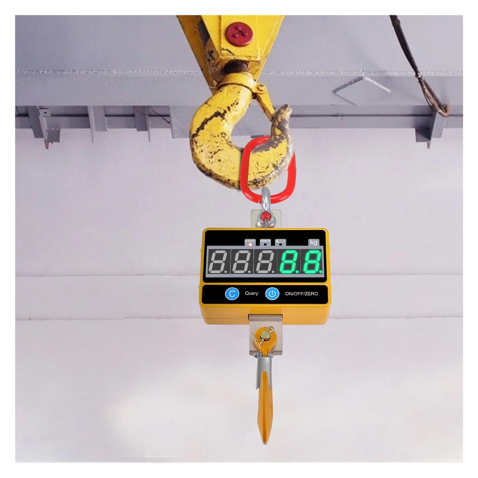 Bilancia for gru digitale in alluminio da 1000 kg/4000 libbre, 1 T, bilancia sospesa compatta e resistente, tipo OCS-SA, display a LED con telecomando