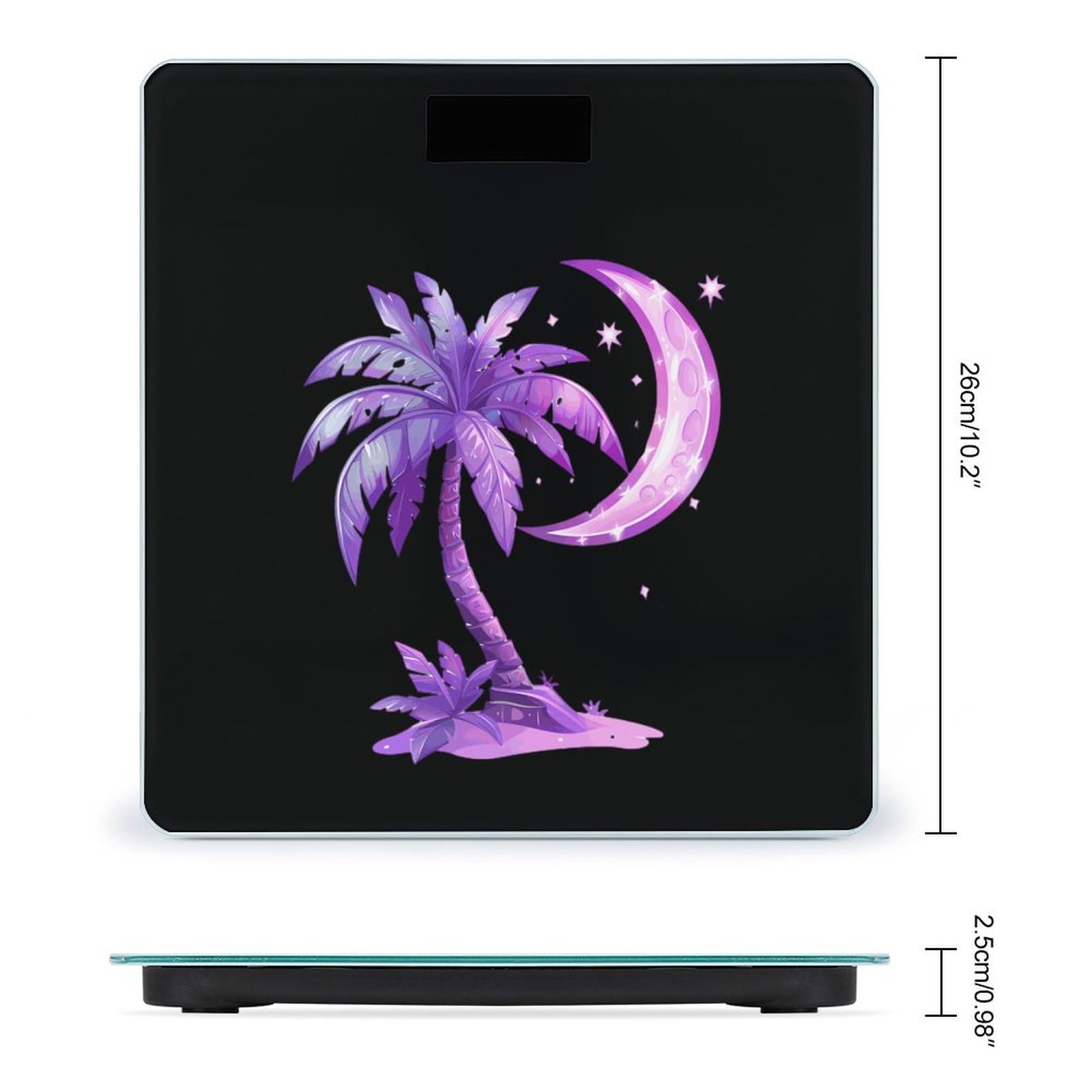 South Carolina State Flag Tree and Moon Scale for Body Weight Bathroom Digital Body Weight High Precision Scale for Home Office