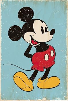Poster Art House Mickey Mouse, Disney, Retro Version, Size 24x36