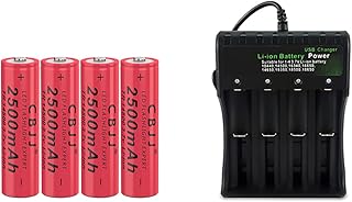 3.7volt 14500 Battery Charger 3.7v 2500mah Rechargeable Batteries (4pack, 4bay 0928)