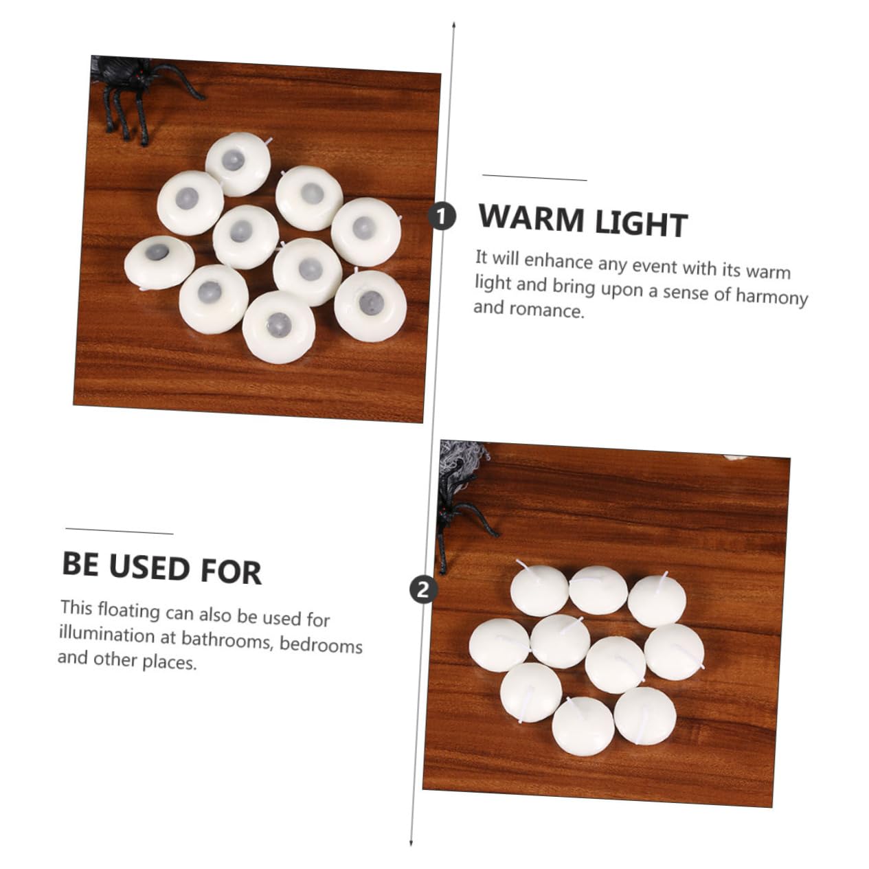 Mobestech 100 Piezas Velas Flotantes Esféricas para Bodas Velas Decorativas para Fiestas para Agua Grandes y Hermosas Piscinas o Eventos