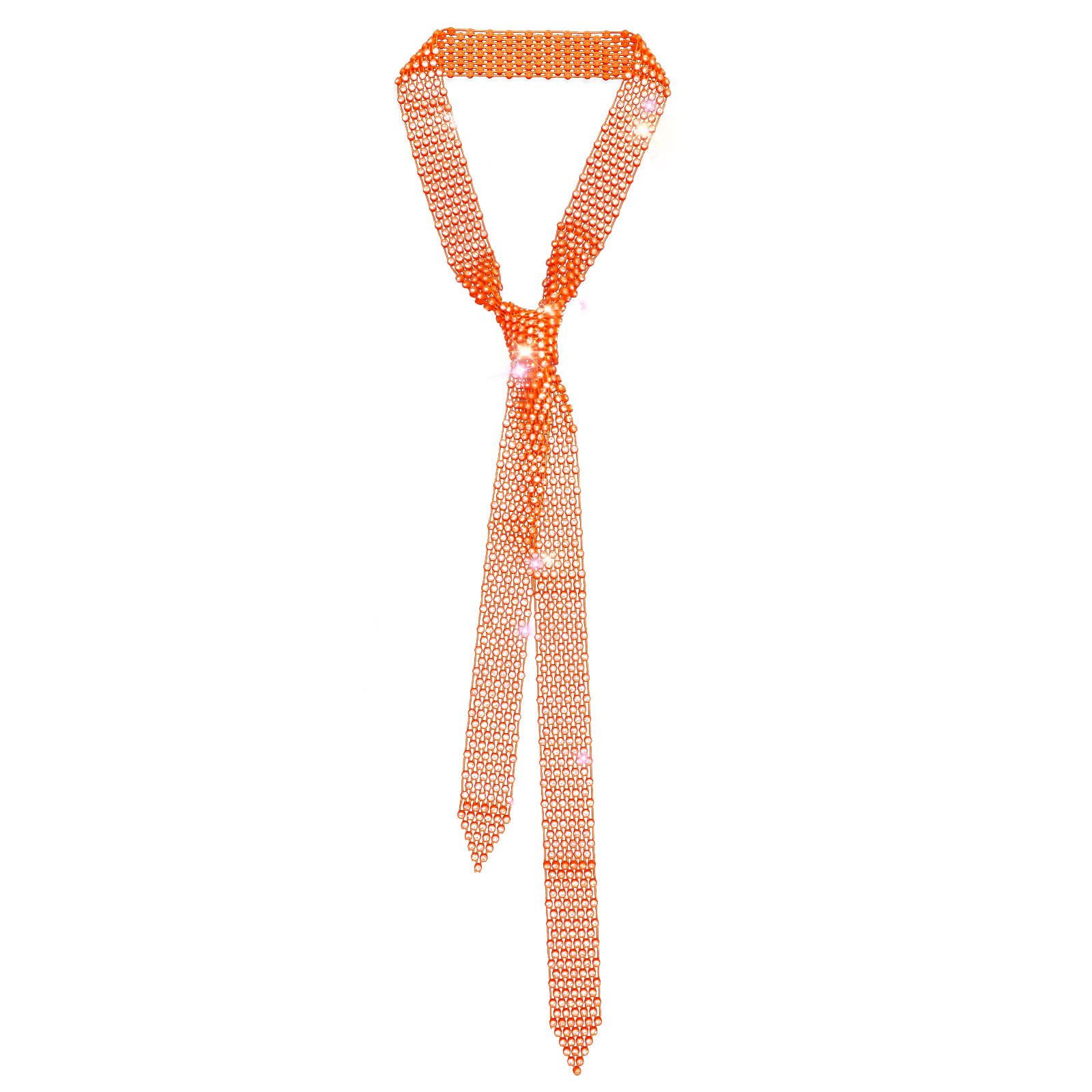LJBFNN Ties for Women, Sparkling Rhinestone Womens Tie Long Thin Crystal Necktie for Party Prom Wedding Cosplay Beach Daily