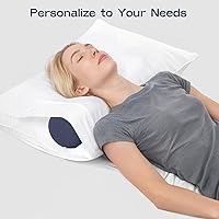 Vista 37 de Almohada Cervical de Rollo, Almohadas de Soporte Cervical de Espuma Viscoelástica, Almohadas de Cuello Redondas, Almohadas Cilíndricas de Refuerzo