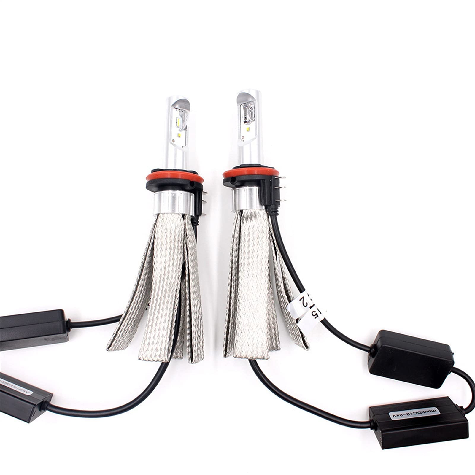 Faros 8C H15 Coche LED Faro Linterna Alta Viga Modificada Cinturón de Cobre Cinturón de Cobre silencioso Faro (Color : H8/H9/H11)