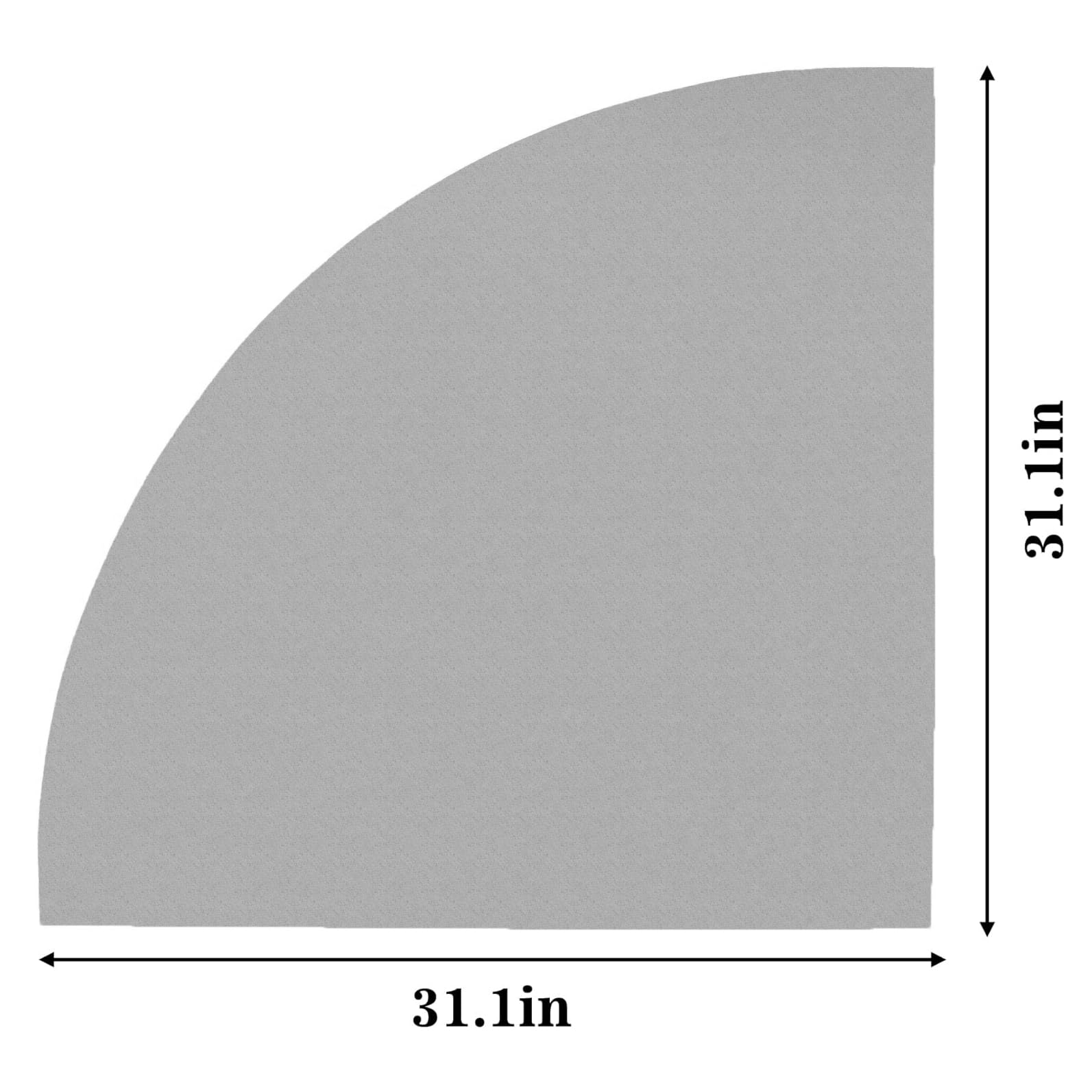 Eanpet Triangle Kitchen Mat for Floor Quick Dry Corner Kitchen Rugs Nonslip Washable Solid Floor Mats Water Absorbent Area Rug Comfort Standing Mat Carpet for Door Mat,Sink,Laundry Room,31.5 Inch,Grey