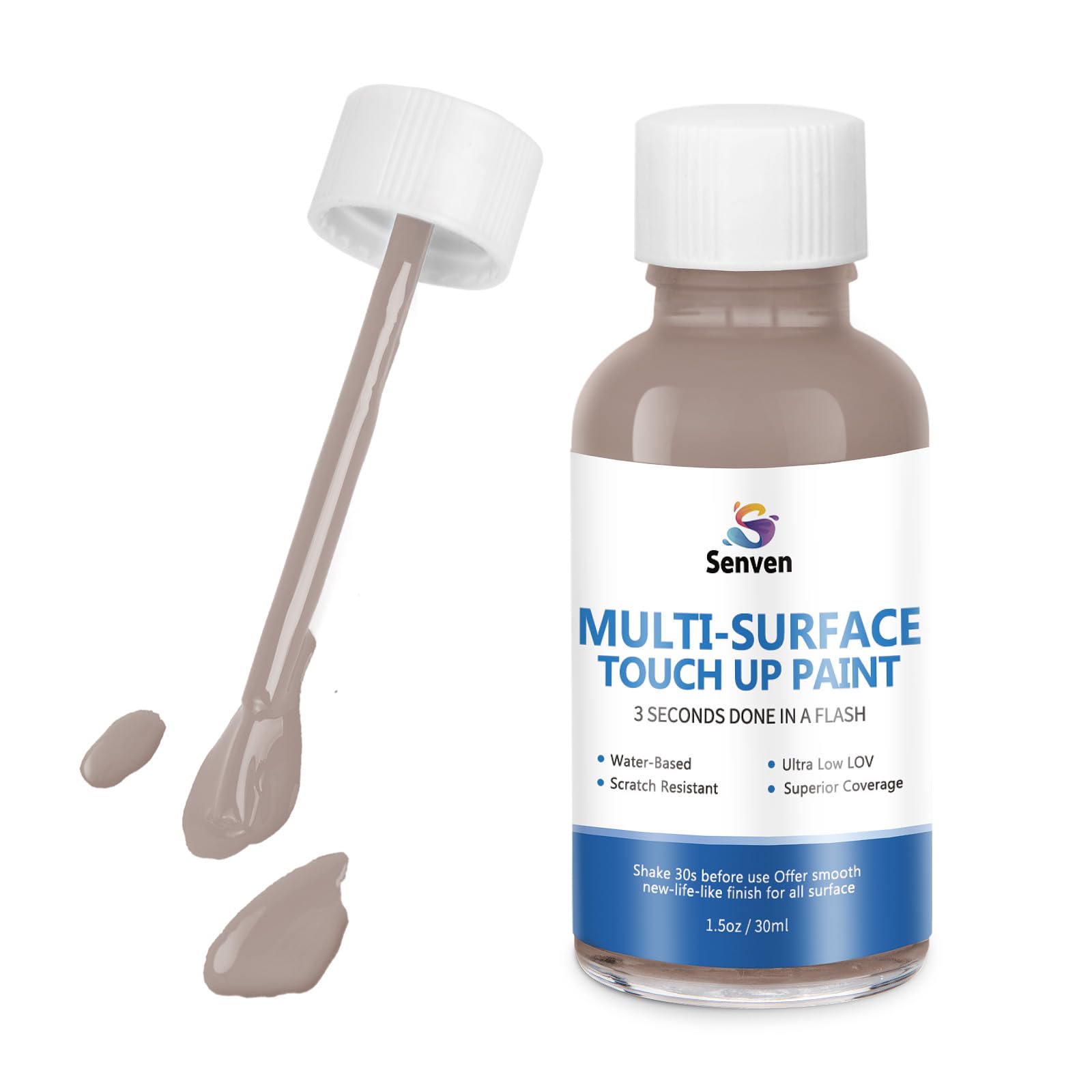 Brown Paint Touch Up Paint Pen High-Gloss Brown Surface Touch Up Paint Pen Scratch Repair for Wood Furniture Wall Appliances Refrigerator Metal Surfaces Dishwasher Dryer Microwave Washers
