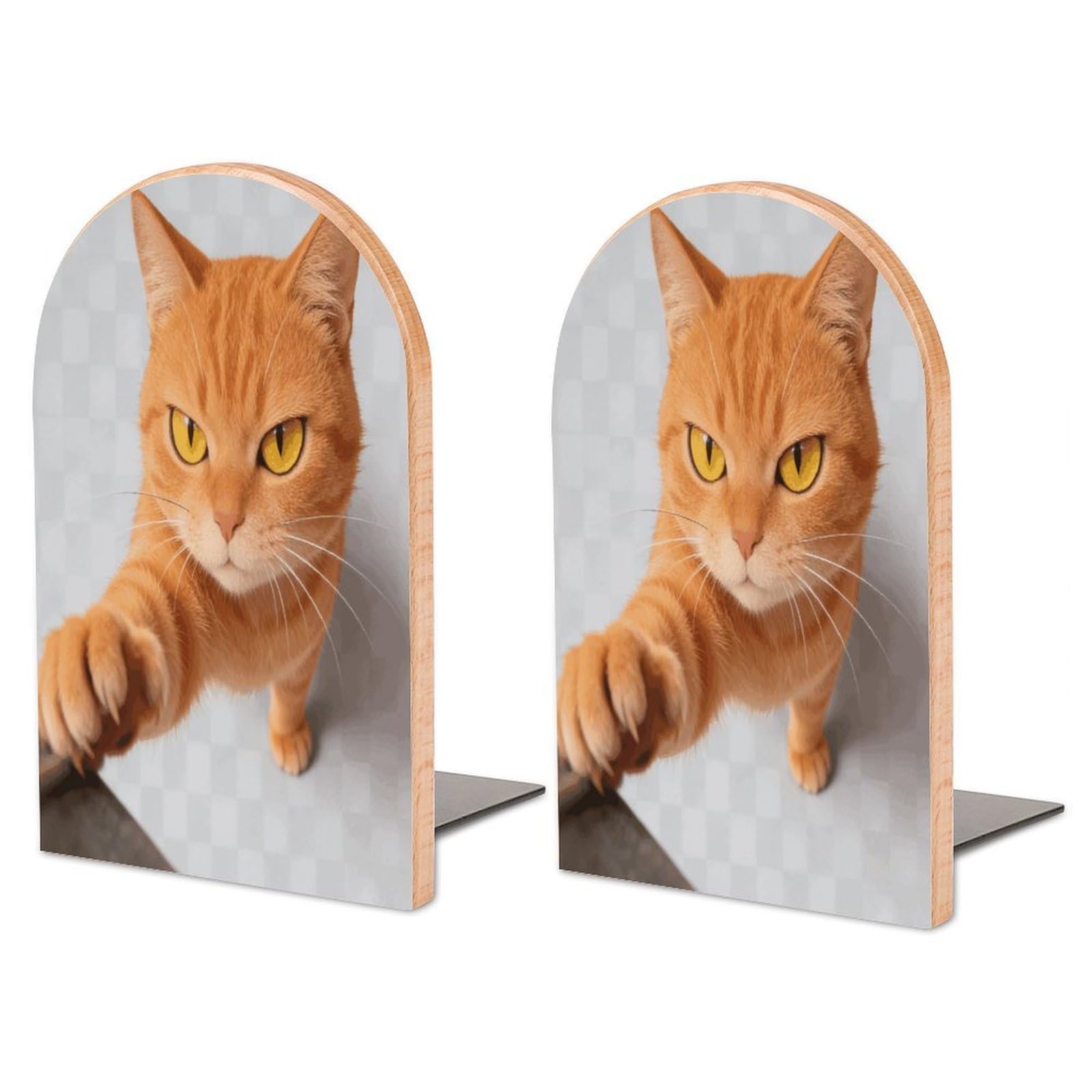 Sujetalibros decorativos grandes con base de metal antideslizante y organizador resistente