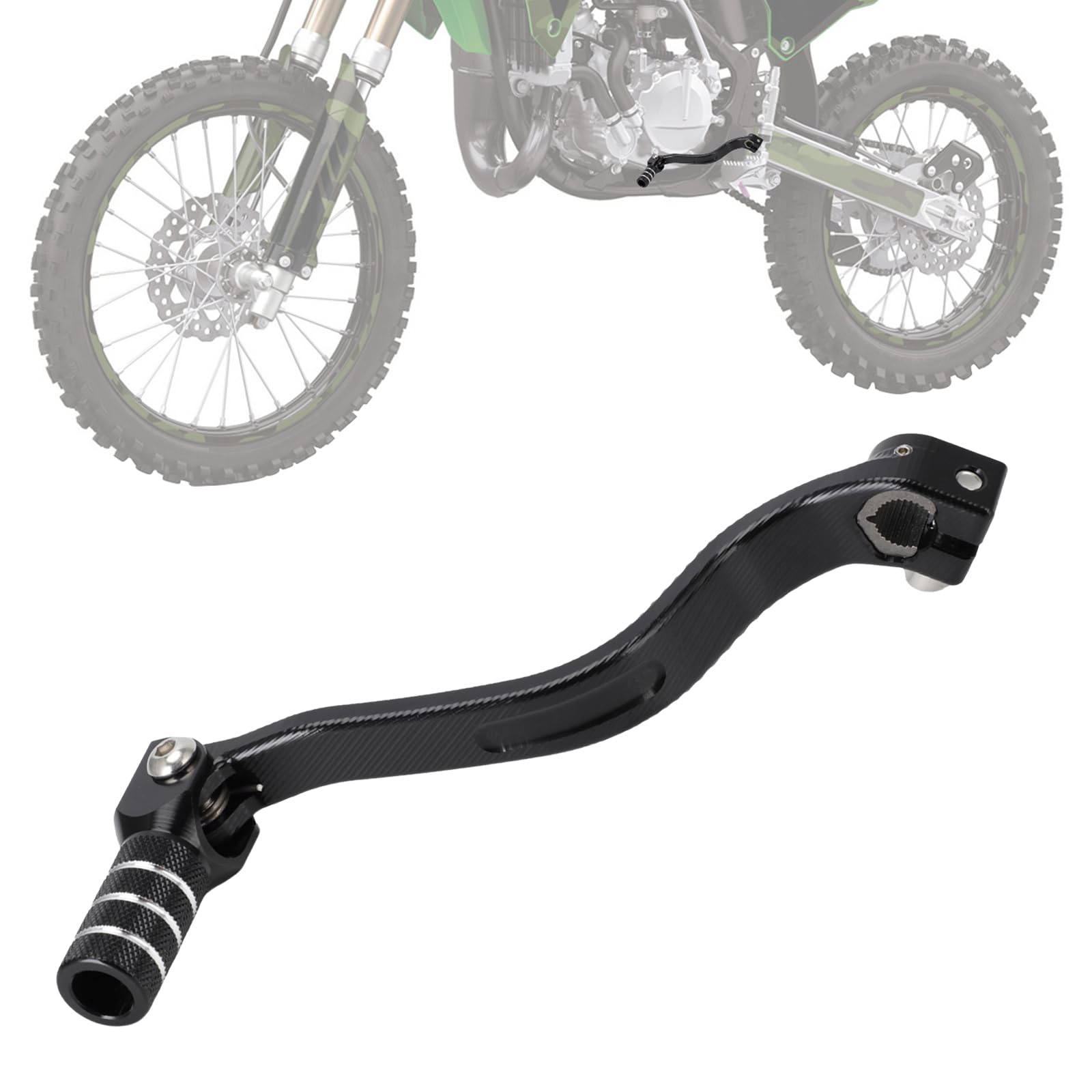 Dirt Bike Gear Shifter Shift Lever Folding Tip CNC for KX 85 100 KX85 KX100 2014-2021 KX112 2023-2024 Black
