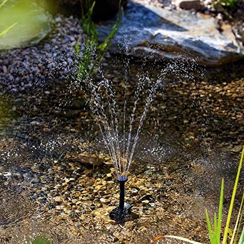 Decdeal Solarpumpen Mini Teichpumpe Springbrunnen Bürstenloser Pumpen Leistungsverbrauch DC 4.5-10V Solarstromverbrauch 9V 1.8W Boden Einlegen und Wandmontage