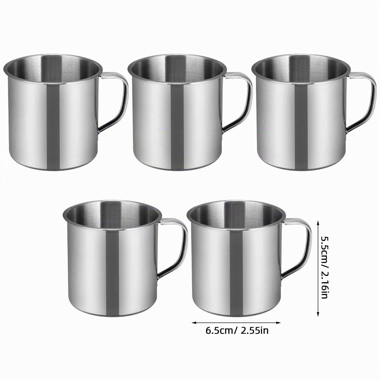Operitacx Edelstahl Wasserbecher 10 Stück 14Oz Kinder Trinkbecher Unzerbrechlich Leicht Für Kindergarten Camping Picknick Mit Glatten Kanten