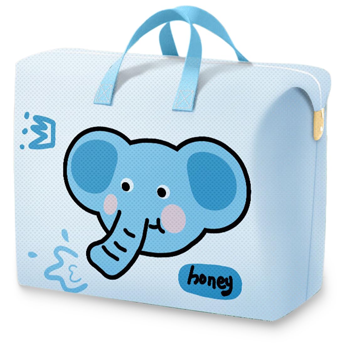 Trousse de Soin Bébé, Trousse de Toilette Bébé Géante avec Design Elephant Cartoon, Sans Odeur et Douce en Contact avec la Peau, Grande Capacité pour Vêtements et Couvertures d'Été
