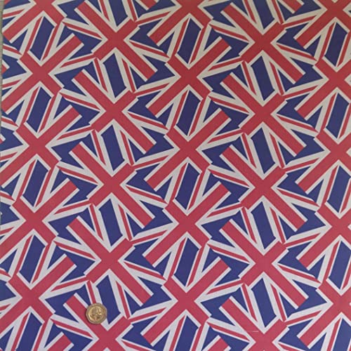 Grand Union Jacks tissu coton au rouleau de 10m pour nappe et rideau d'ameublement