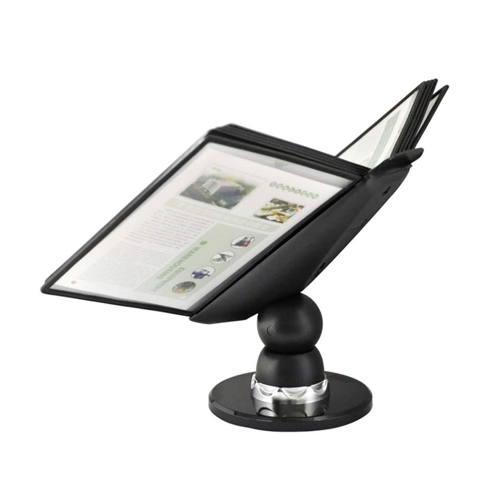 Sistema De Paneles De Visualización De La Mesa - Clasificador De Mesa, 10 Bolsillos, Giratorio 360° Y Ángulo De Inclinación Ajustable, Para Exhibición De Oficina Y Almacenamiento De Documentos