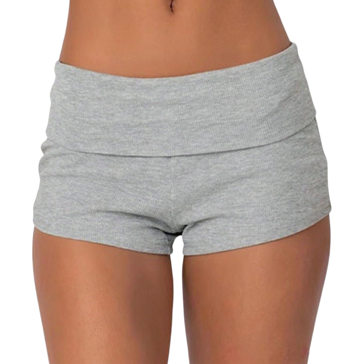 Women Fold Over Mini Shorts Y2K Lounge Pajama Bottoms Low Rise Booty Shorts