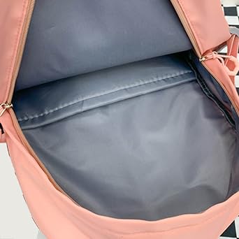 veolaimy Women's Backpack, School Backpack, Lightweight, Korean School Backpack, Compatible with PC A4, Large Capacity, Casual Backpack, Plaid Pattern, Cute, Stylish, Popular, Fashion, Middle School