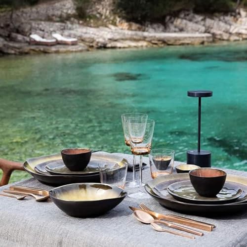 HYMZP Lámpara de Mesa Inalámbrica, Lámpara de Mesa LED Recargable de 5000mAh,Regulable, Lámpara de Metal, Para el Comedor, el dormitorio, el exterior （Negro - imagen 7