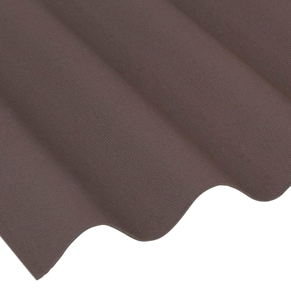 Brown Corrugated Bitumen Roofing Sheet 950mm x 2000mm – 2.6mm Thick Waterproof Roof Panel for Sheds, Garden & Agricultural Buildings