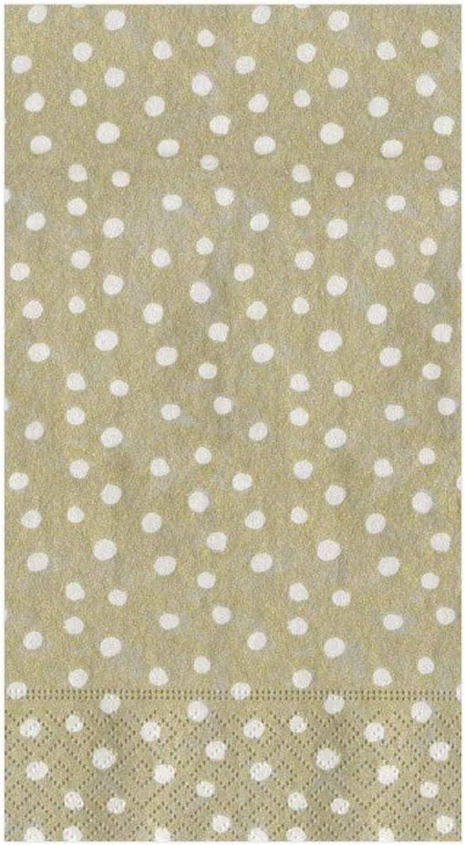 Caspari Small Dots Paper Guest Towel Napkins in Red - Four Packs of 15
