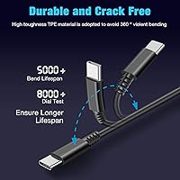 Vista 5 de Cargador de interruptor para Nintendo SwitchSwitch OLEDSwitch Lite, carga rápida de 2.5 horas con cable de carga de 5 pies, base de interruptor