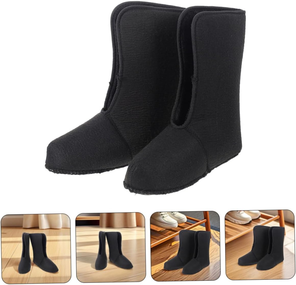ibasenice 1pair Comfortable Thick Boot Liners for Men Insulated Warm Boot Liners for Detachable for Cold Weather Hiking Walking